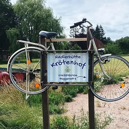 Huette Kroetenhof, Radfahrer Uebernachtung Glamping *
